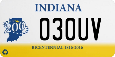 IN license plate 030UV