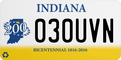 IN license plate 030UVN