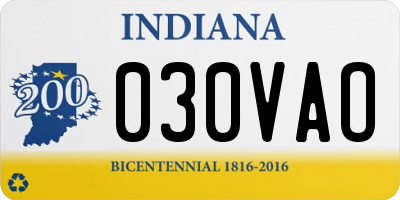 IN license plate 030VAO