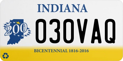 IN license plate 030VAQ