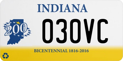 IN license plate 030VC