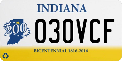 IN license plate 030VCF