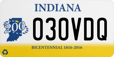 IN license plate 030VDQ