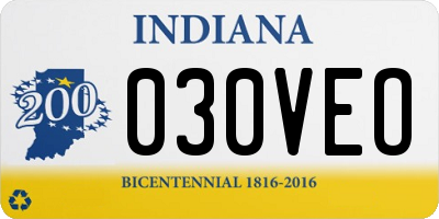 IN license plate 030VEO