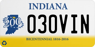 IN license plate 030VIN