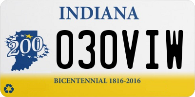 IN license plate 030VIW