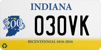 IN license plate 030VK