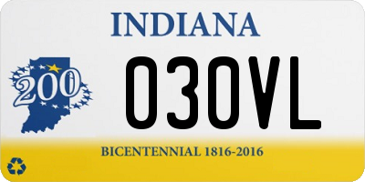 IN license plate 030VL