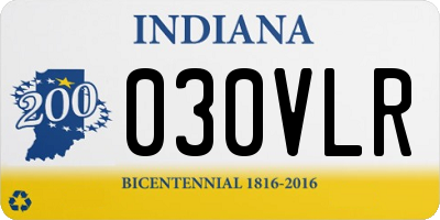 IN license plate 030VLR