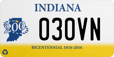 IN license plate 030VN