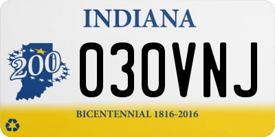 IN license plate 030VNJ