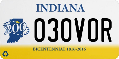 IN license plate 030VOR