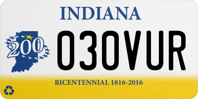 IN license plate 030VUR