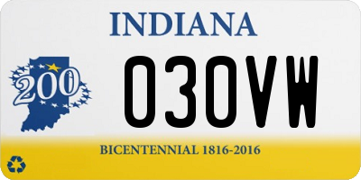 IN license plate 030VW