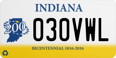 IN license plate 030VWL