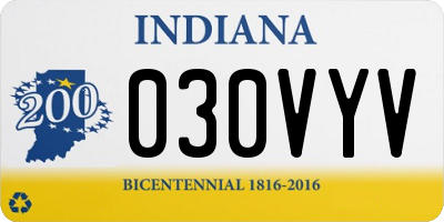IN license plate 030VYV
