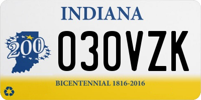 IN license plate 030VZK