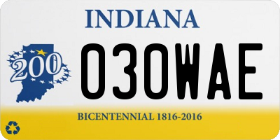 IN license plate 030WAE