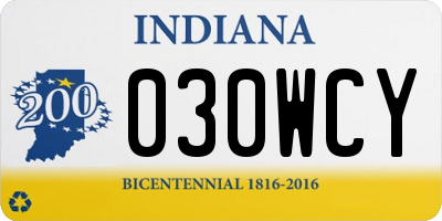 IN license plate 030WCY