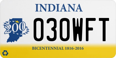IN license plate 030WFT