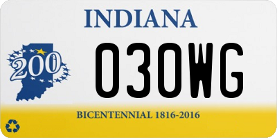 IN license plate 030WG