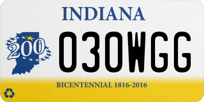 IN license plate 030WGG