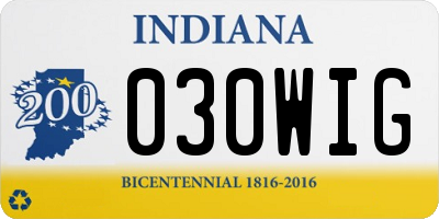 IN license plate 030WIG