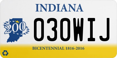 IN license plate 030WIJ