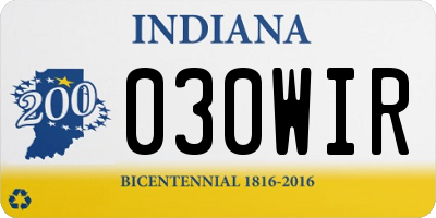 IN license plate 030WIR