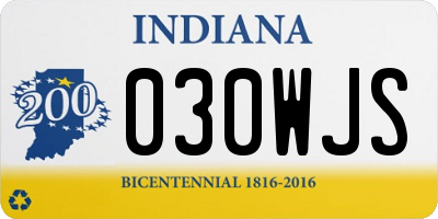 IN license plate 030WJS