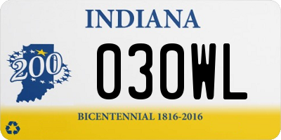 IN license plate 030WL