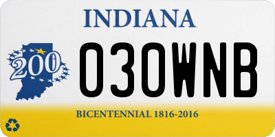 IN license plate 030WNB