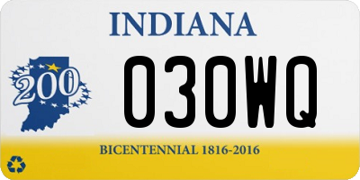 IN license plate 030WQ