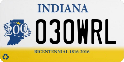 IN license plate 030WRL