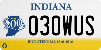 IN license plate 030WUS