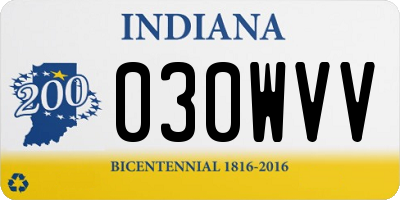 IN license plate 030WVV