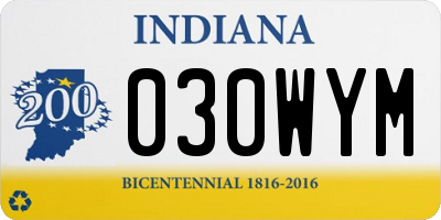 IN license plate 030WYM