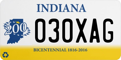 IN license plate 030XAG