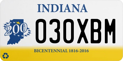 IN license plate 030XBM