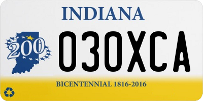 IN license plate 030XCA