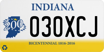 IN license plate 030XCJ