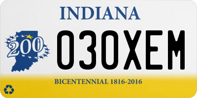IN license plate 030XEM