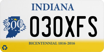 IN license plate 030XFS