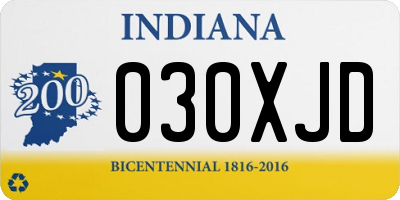 IN license plate 030XJD