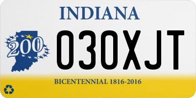 IN license plate 030XJT