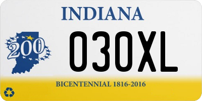 IN license plate 030XL
