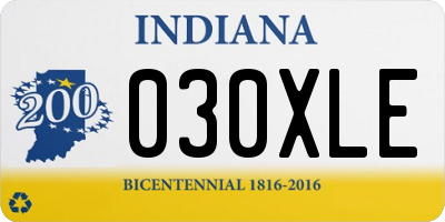IN license plate 030XLE