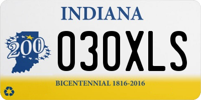 IN license plate 030XLS