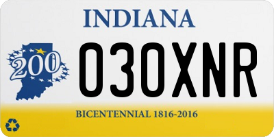 IN license plate 030XNR