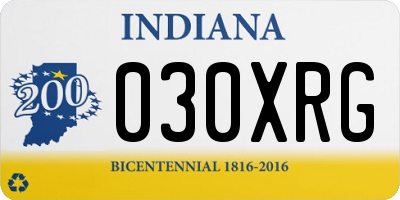 IN license plate 030XRG